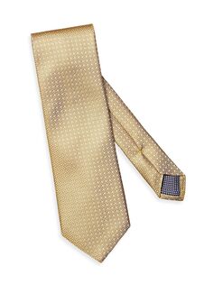 Плетеный шелковый галстук Eton, желтый