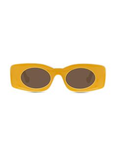 Прямоугольные солнцезащитные очки LOEWE x Paula&apos;s Ibiza 49 мм Loewe, желтый