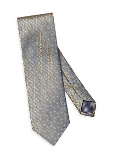 Плетеный шелковый галстук Eton, желтый