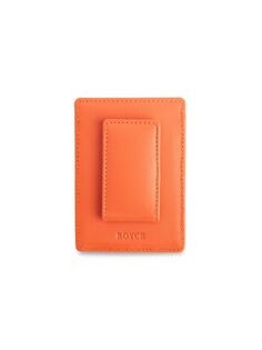 Кожаный бумажник с магнитным зажимом для денег ROYCE New York, оранжевый
