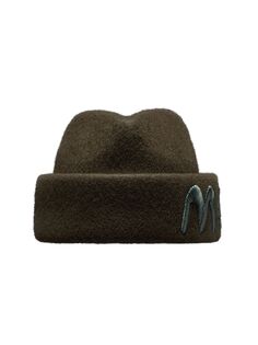 Шерстяная шапка с логотипом Moncler x Salehe Bembury Moncler Genius, оливковый