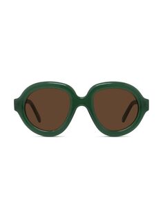 Солнцезащитные очки Curvy 49MM Pilot Loewe, зеленый