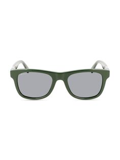 Солнцезащитные очки Premium &amp; Heritag прямоугольной формы 52 мм Lacoste, зеленый