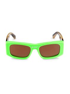 Солнцезащитные очки Lucio 54 мм квадратной формы из ацетата прямоугольной формы Off-White, зеленый