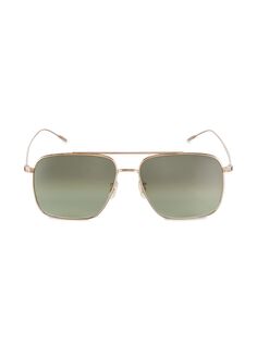 Солнцезащитные очки-авиаторы Dresner Square Oliver Peoples, зеленый