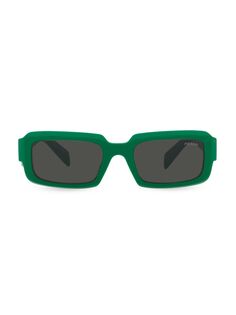 Прямоугольные солнцезащитные очки из ацетата 54 мм Prada, зеленый