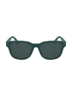 Квадратные солнцезащитные очки 53 мм в спортивном стиле Lacoste, зеленый