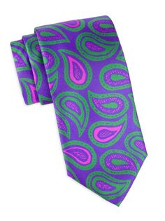 Шелковый галстук Novel Paisley Charvet, фиолетовый