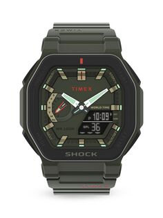 Цифровые часы Shock Tonal Resin Timex, зеленый