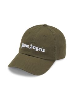 Хлопковая кепка с логотипом Palm Angels, зеленый