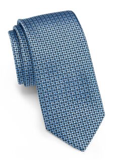 Шелковый галстук Doppia Trama ZEGNA, синий