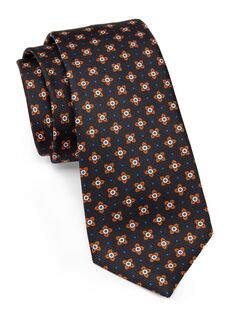 Абстрактный шелковый галстук Kiton, нави