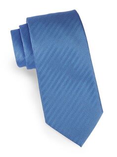 Полосатый шелковый галстук ZEGNA, синий