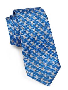 Абстрактный шелковый галстук Kiton, синий