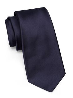 Однотонный шелковый галстук Kiton, нави