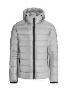 Пуховик Crofton с капюшоном Canada Goose, серебряный