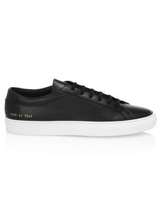 Мужские оригинальные кожаные низкие кеды Achilles Common Projects, черный