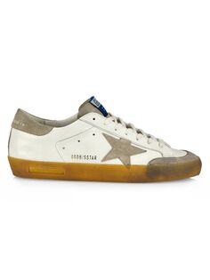 Кожаные низкие кеды Super-Star Golden Goose, белый