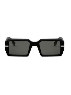 Солнцезащитные очки O&apos;Lock Fendigraphy 52 мм в прямоугольной оправе Fendi, черный