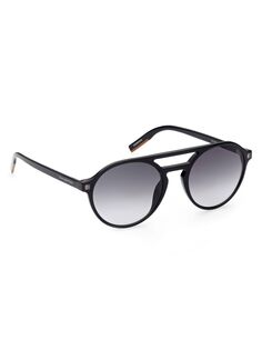Круглые солнцезащитные очки 57 мм ZEGNA, черный
