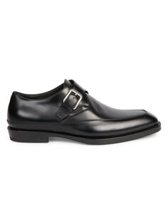 Кожаные туфли-монки с ремешком Dries Van Noten, черный