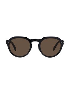 Солнцезащитные очки с геометрическим рисунком 52 мм CELINE, черный