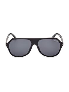Солнцезащитные очки-авиаторы Hayes 62MM Tom Ford, черный