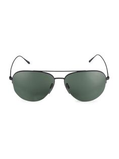 Солнцезащитные очки-пилоты Cleamons 60 ММ Oliver Peoples, черный