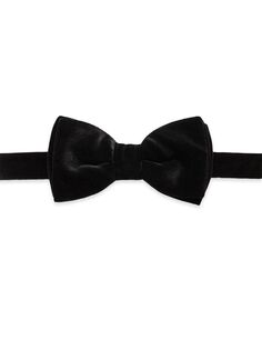 Бархатный галстук-бабочка с завязками Eton, черный