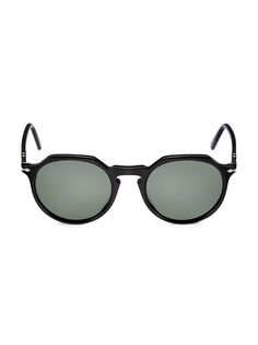 Округлые солнцезащитные очки Phantos 52 мм Persol, черный