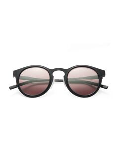 Круглые зеркальные солнцезащитные очки Miki 46 мм Kyme, черный