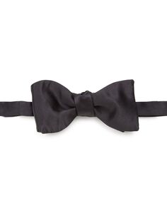 Однотонный шелковый галстук-бабочка с завязкой Eton, черный