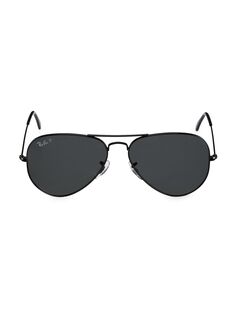 Солнцезащитные очки-авиаторы RB3025 58MM Ray-Ban, черный