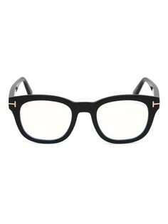 Квадратные солнцезащитные очки Blue Block 50 мм Tom Ford, черный