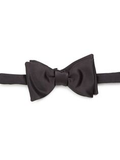 Однотонный шелковый галстук-бабочка с завязками Eton, черный