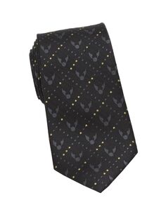 Шелковый галстук «Золотой снитч» Гарри Поттера Cufflinks, Inc., черный