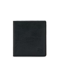 Кожаный бумажник в два сложения Il Bisonte, черный