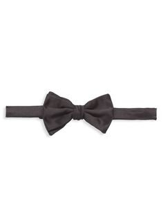 Шелковый галстук-бабочка с завязками Emporio Armani, черный