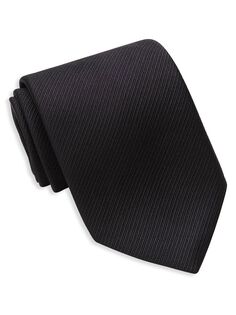 Классический шелковый галстук David Donahue, черный