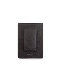 Кожаный бумажник с магнитным зажимом для денег ROYCE New York, черный