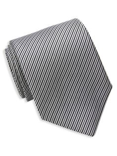 Узорчатый шелковый галстук David Donahue, черный