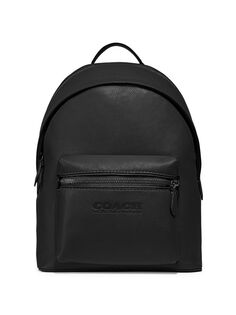 Рюкзак Charter Refined из шагреневой кожи COACH, черный