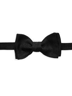 Шелковый галстук-бабочка с люрексом Eton, черный