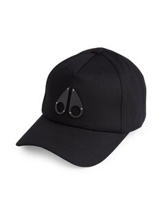 Хлопковая кепка с логотипом Moose Knuckles, черный