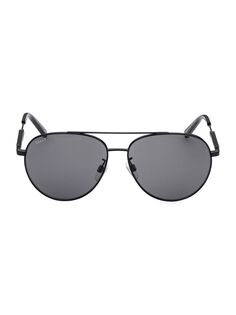 Металлические солнцезащитные очки-авиаторы 59 мм Bally, черный