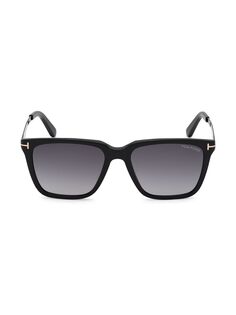 Квадратные солнцезащитные очки Garrett 54 мм Tom Ford, черный