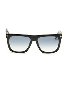 Мягкие квадратные солнцезащитные очки Morgan 57 мм Tom Ford, черный