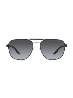 Металлические солнцезащитные очки-авиаторы 6MM Prada Sport, черный