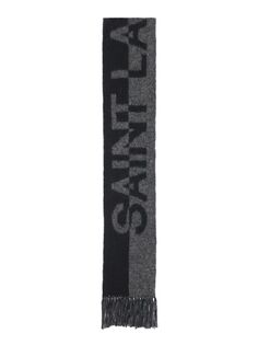 Фирменный шерстяной шарф Saint Laurent Saint Laurent, серый