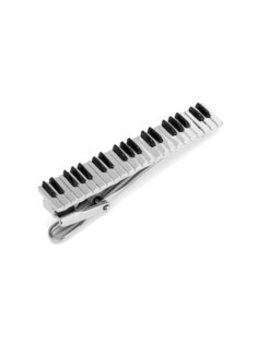 Клавиши фортепиано Металлический зажим для галстука Cufflinks, Inc., серебряный